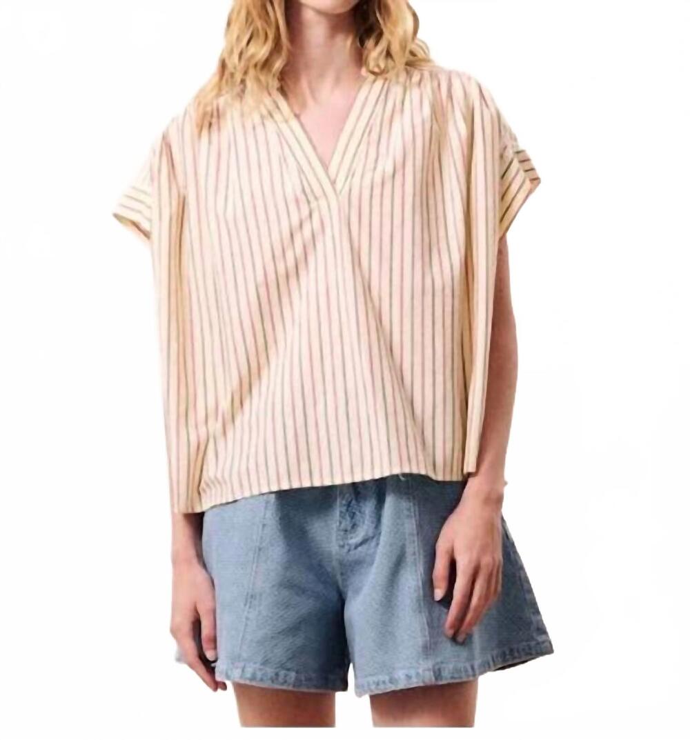 NEW FRNCH women's bonaia top in beige